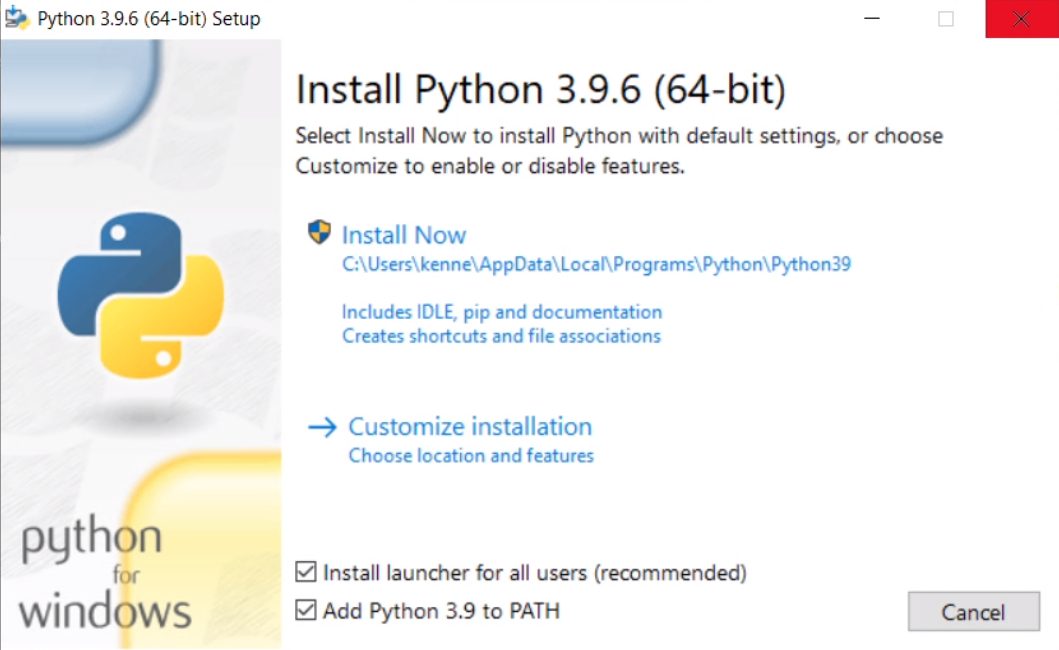 python install